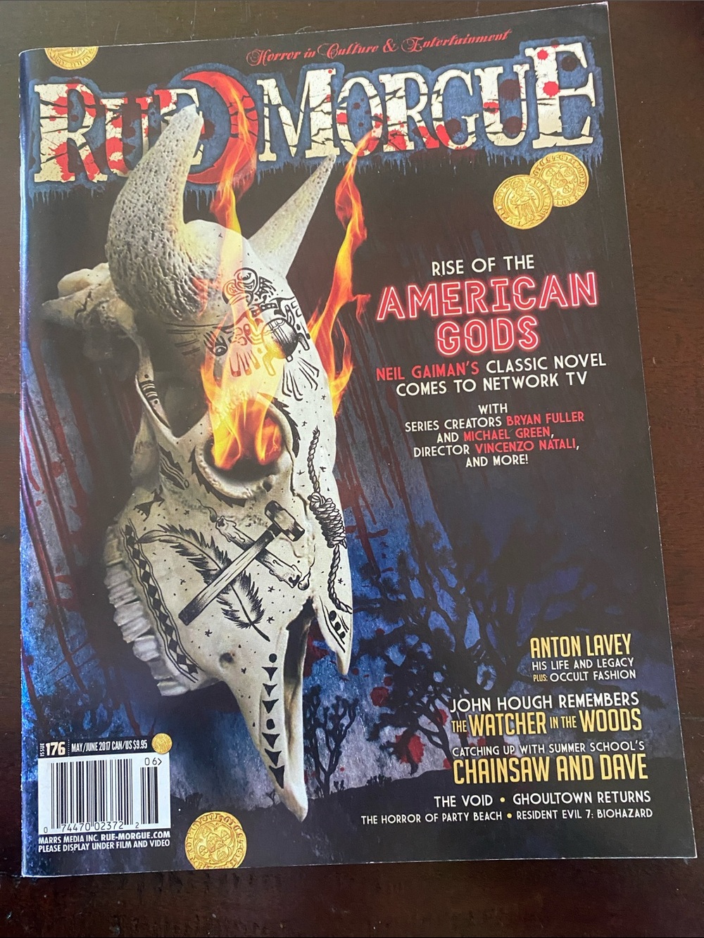 Rue Morgue Magazine "Rise of the American Gods" Cover - Dark Horror Artwork